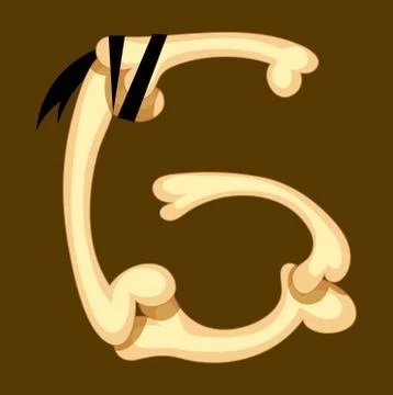 Skeleton 6 made of bones vector illustration Stock Illustration