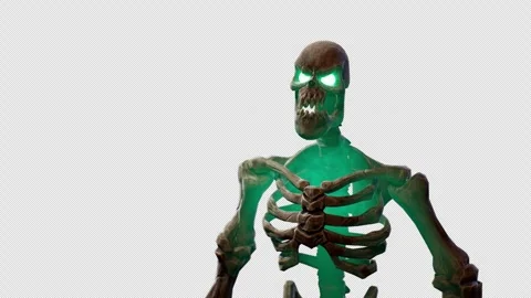 Skeleton with alpha background 01 Stock Footage 281929866