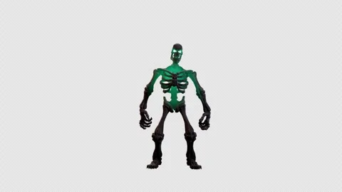 Skeleton with alpha background 02 Video stock 281930234