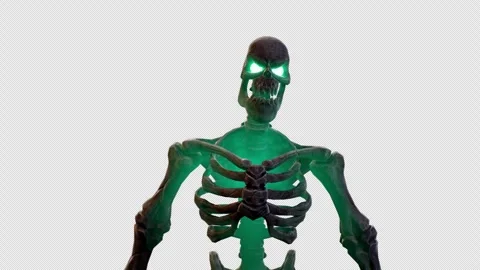 Skeleton with alpha background 03 Stock Footage 281930918