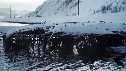 Skeleton boat Video stock 88499327