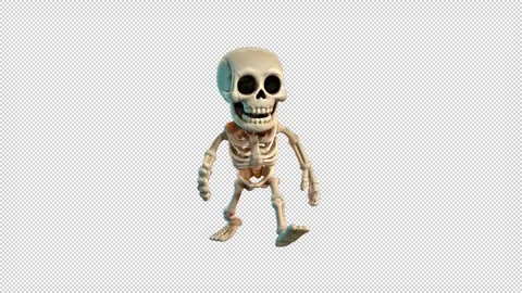 Skeleton Bone Dash Run Stock Footage 318242308