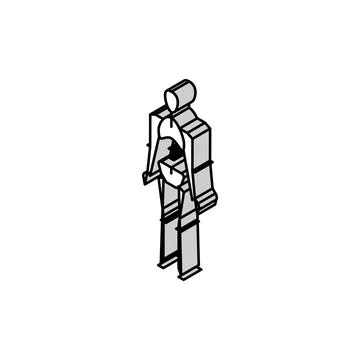 Skeleton bones human isometric icon vector illustration Stock Illustration
