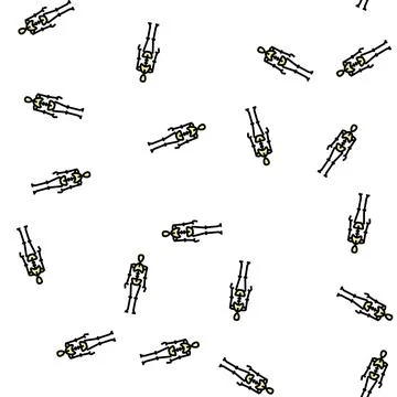 Skeleton bones human vector seamless pattern Stock Illustration