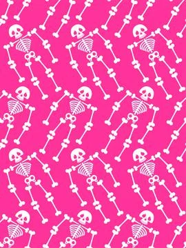 Skeleton cartoon Pattern seamless. Skull funny head Background. Baby fabric t Illustrazione stock