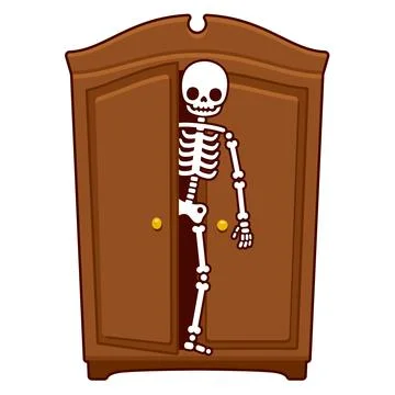 Skeleton in the closet Stock Illustration