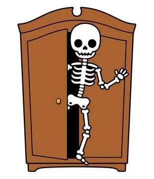 Skeleton in the closet Stock Illustration