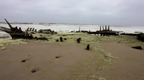 Skeleton Coast Stock Footage 32287076