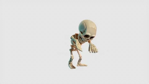 Skeleton Creeper Stroll Stock Footage 318242325
