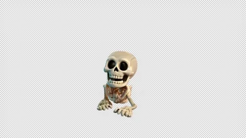 Skeleton Creepy Crawl Stock Footage 318242290