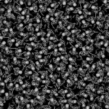 Skeleton crowd background Illustrazione stock