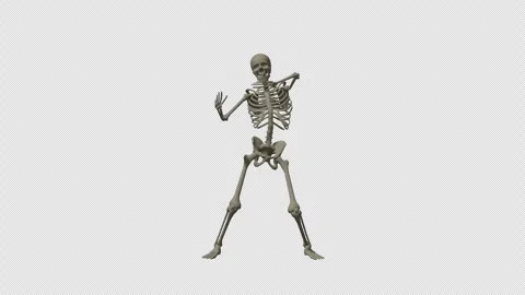 Skeleton Dance Alpha Channel Element Stock-Footage 252074265