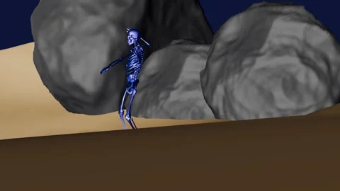 Skeleton - dance - rocks . Stock Footage 277270527