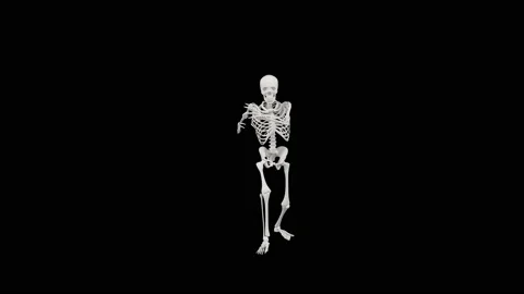 Skeleton dancing - Halloween concept Stock Footage 140889601