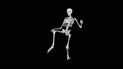 Skeleton dancing - Halloween concept Stock Footage 140889968