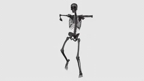 Skeleton Dancing Looped with alpha channel. Stock Footage 241460588