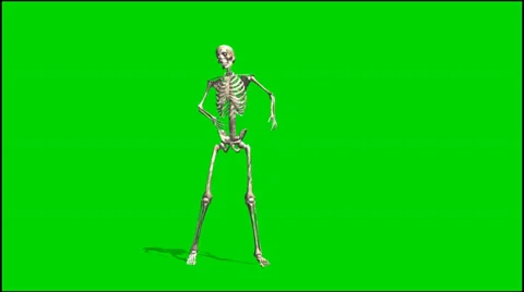 Skeleton dancing rapping - isolated green screen Footage clip 2 Stock-Footage 33646325