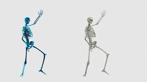 Skeleton Disco Dance Looping Video stock 263813299