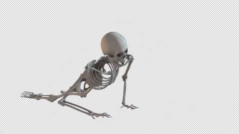 Skeleton Drag Crawl Stock Footage 265083459