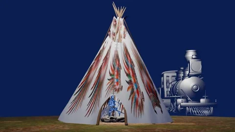 Skeleton enjoying Drums in Native Home loco motive. Stock Footage 308358925