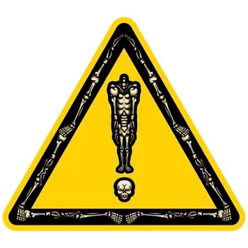 Skeleton exclamation mark Stock Illustration