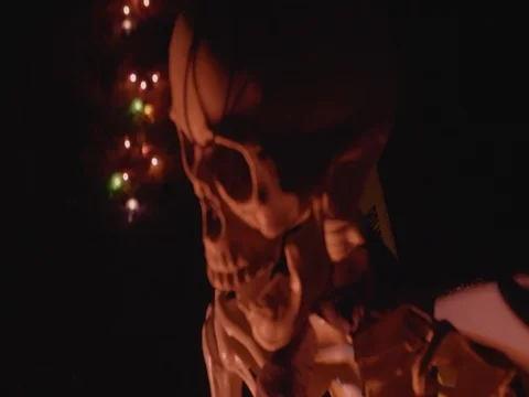 Skeleton Face Stock Footage 81827825