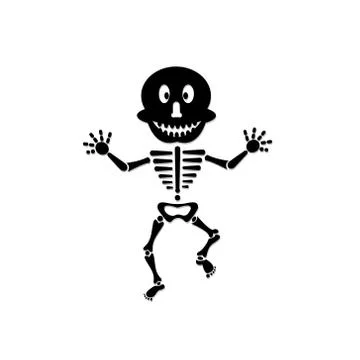 Skeleton, flat design, vector Stock Illustration