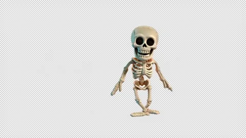 Skeleton Groovy Bones Dance Stock Footage 318242305