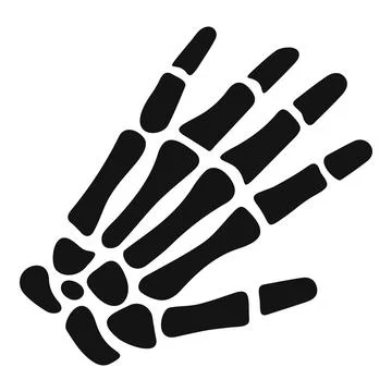Skeleton hand bones anatomy icon for halloween concept Stock Illustration
