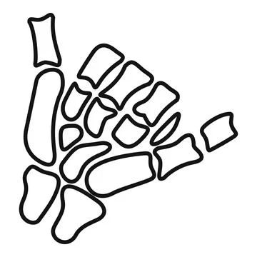 Skeleton hand bones forming shaka gesture sign Stock Illustration