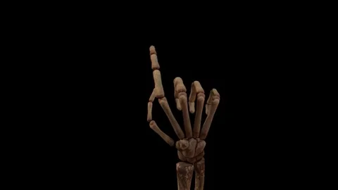 Skeleton Hand Gestures Stock Footage 82080881