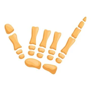 Skeleton hand making shaka or hang loose sign on white background Stock Illustration