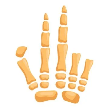 Skeleton hand pointing up with index finger extended Stock Illustration