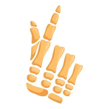 Skeleton hand pointing with index finger upwards Stock Illustration
