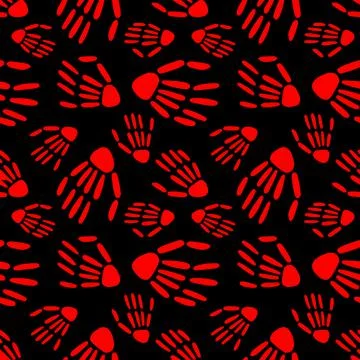 Skeleton hand seamless pattern. bones pattern Stock Illustration