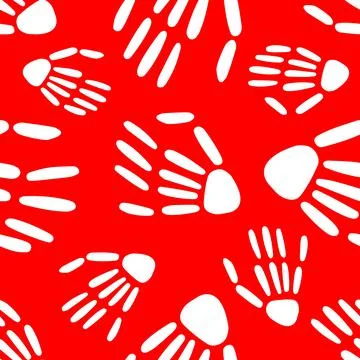 Skeleton hand seamless pattern. bones pattern. Design for Halloween and day of Stock Illustration