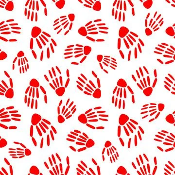 Skeleton hand seamless pattern. bones pattern. Design for Halloween and day of Stock Illustration
