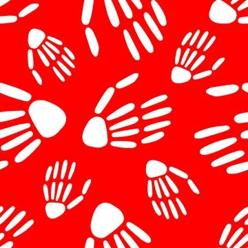 Skeleton hand seamless pattern. bones pattern.Design for Halloween and day of Stock Illustration