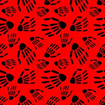 Skeleton hand seamless pattern.bones pattern. Design for Halloween and day of Stock Illustration