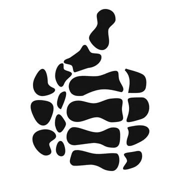 Skeleton hand showing approval with thumbs up gesture Stock Illustration