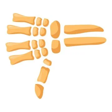 Skeleton hand showing thumbs down gesture, disapproval sign Stock Illustration