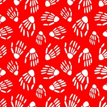 Skeleton hands pattern. Design for Halloween Stock Illustration