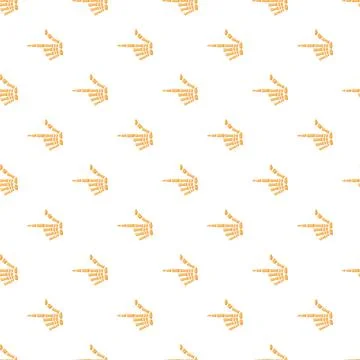 Skeleton hands pointing direction repeating halloween pattern Stock Illustration