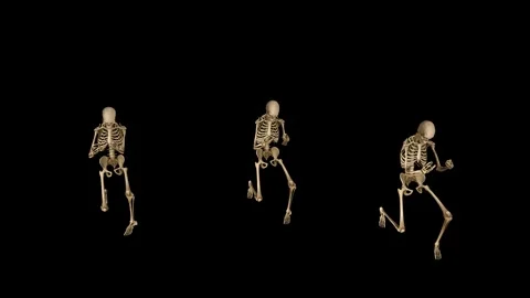 This is a skeleton that has been shown to perform magic Stock Footage 325039675