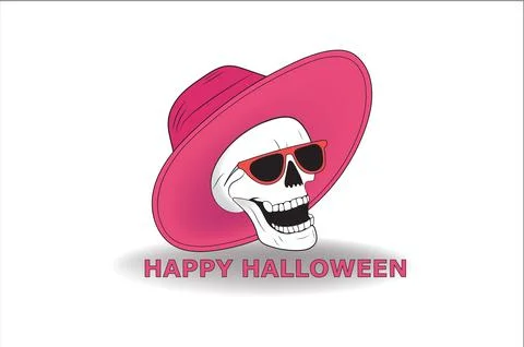 Skeleton head halloween Stock Illustration