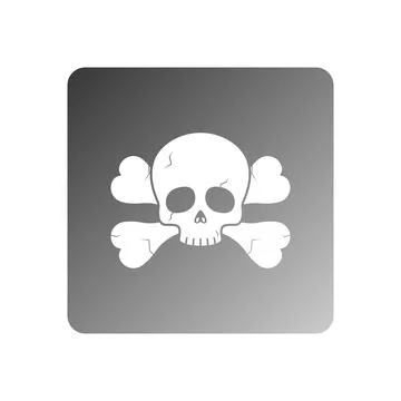 Skeleton head icon vector Stock Illustration