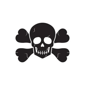 Skeleton head icon vector Stock Illustration