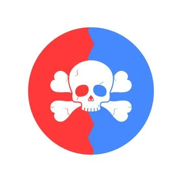 Skeleton head icon vector Stock Illustration