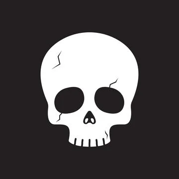 Skeleton head icon vector Stock Illustration