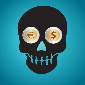 Skeleton head Stock Illustration